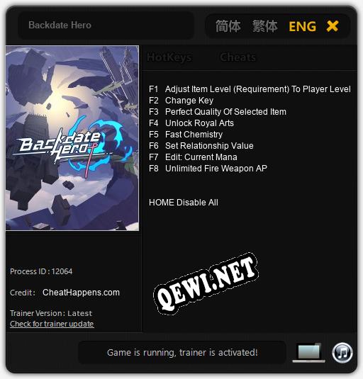 Backdate Hero: ТРЕЙНЕР И ЧИТЫ (V1.0.62)