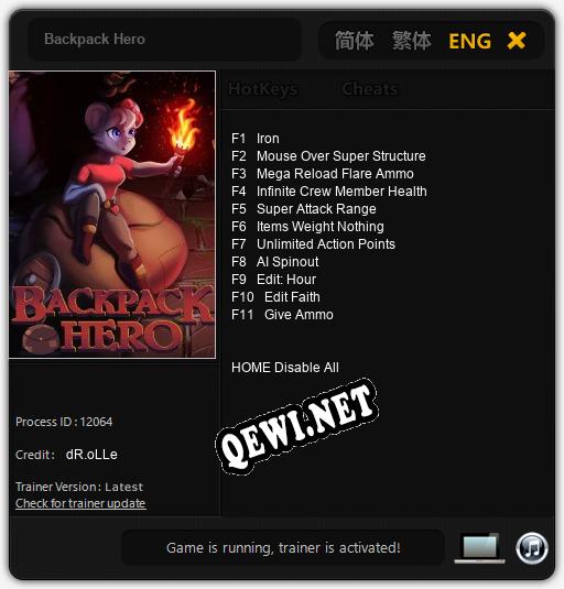 Backpack Hero: Трейнер +11 [v1.7]