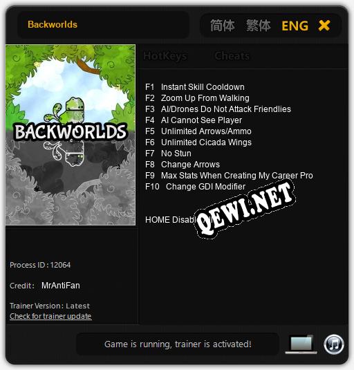 Backworlds: ТРЕЙНЕР И ЧИТЫ (V1.0.36)