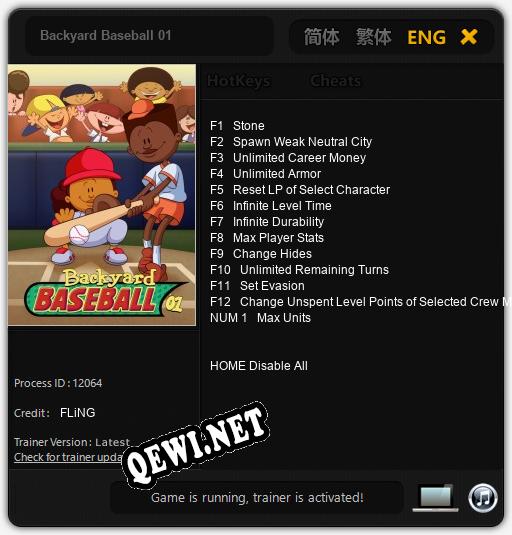 Backyard Baseball 01: Читы, Трейнер +13 [FLiNG]