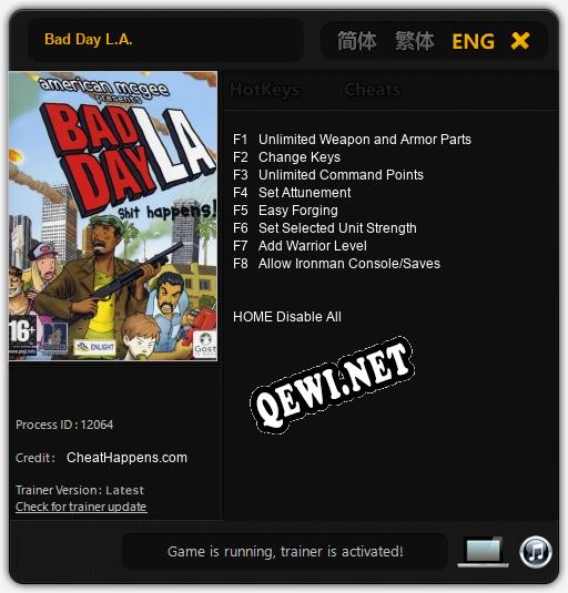 Трейнер для Bad Day L.A. [v1.0.5]