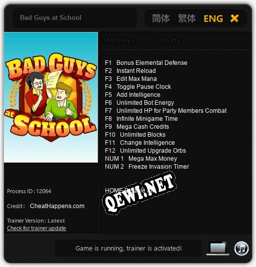 Bad Guys at School: Читы, Трейнер +14 [CheatHappens.com]