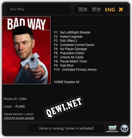 Bad Way: Читы, Трейнер +10 [FLiNG]