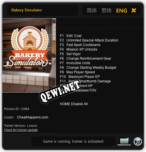 Bakery Simulator: Читы, Трейнер +13 [CheatHappens.com]