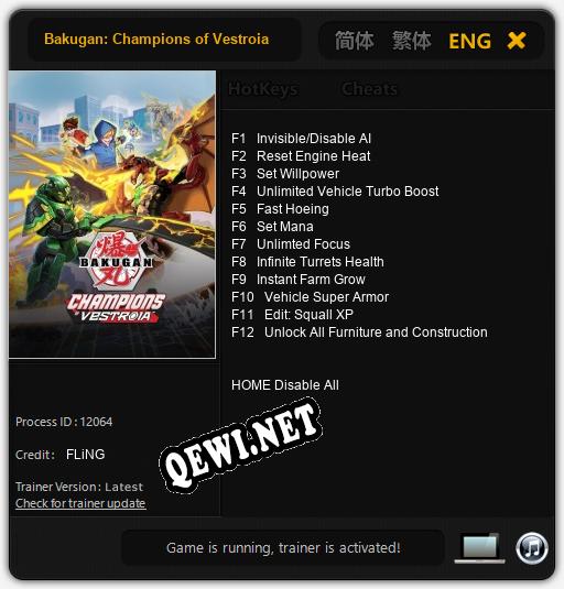 Bakugan: Champions of Vestroia: Читы, Трейнер +12 [FLiNG]