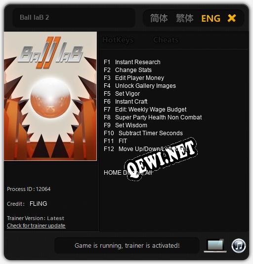 Ball laB 2: Читы, Трейнер +12 [FLiNG]