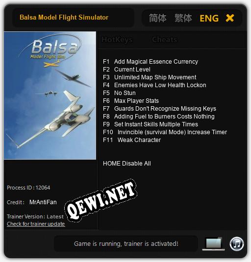 Трейнер для Balsa Model Flight Simulator [v1.0.2]