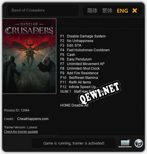 Трейнер для Band of Crusaders [v1.0.1]