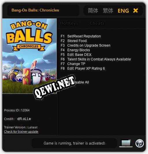 Bang-On Balls: Chronicles: Читы, Трейнер +8 [dR.oLLe]