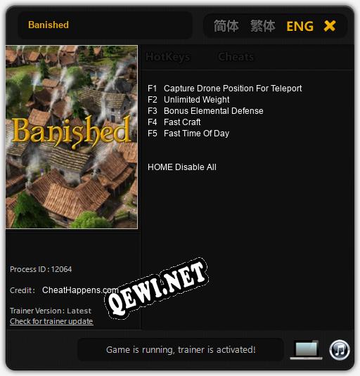 Banished: Читы, Трейнер +5 [CheatHappens.com]
