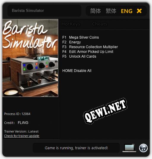 Barista Simulator: Читы, Трейнер +5 [FLiNG]