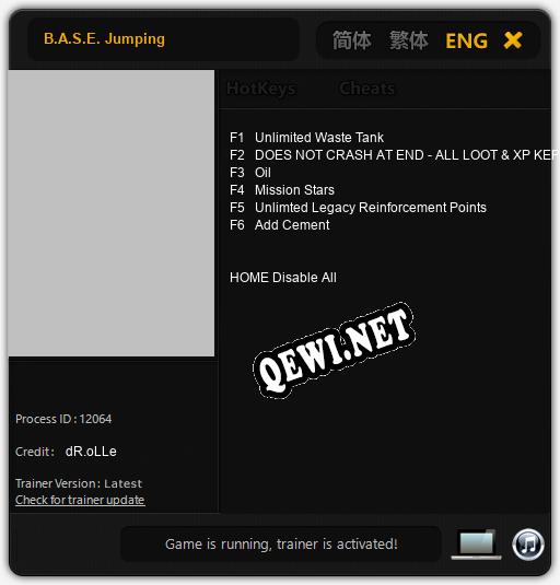 Трейнер для B.A.S.E. Jumping [v1.0.4]