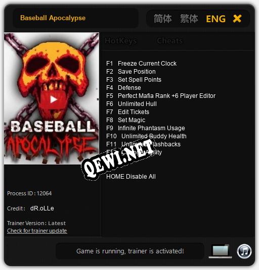 Baseball Apocalypse: Трейнер +13 [v1.4]