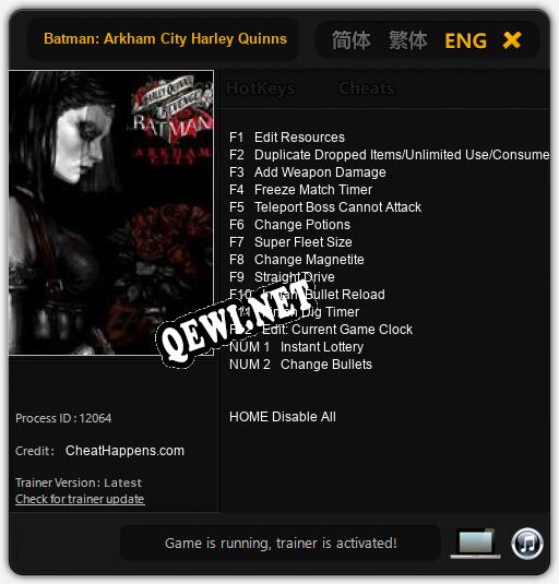 Batman: Arkham City Harley Quinns Revenge: ТРЕЙНЕР И ЧИТЫ (V1.0.63)