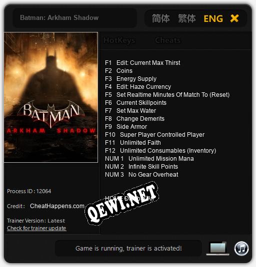 Batman: Arkham Shadow: Трейнер +15 [v1.4]