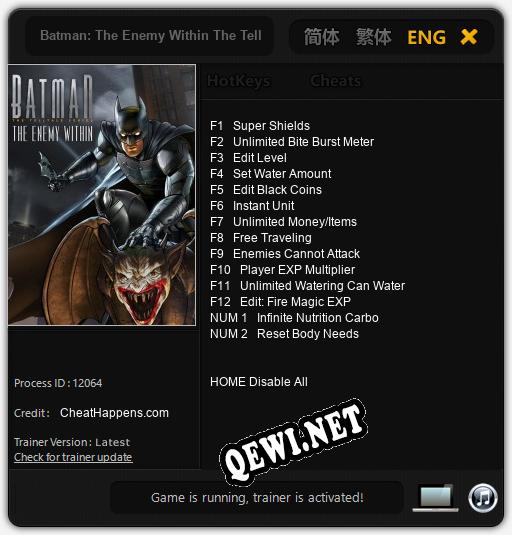 Batman: The Enemy Within The Telltale Series: ТРЕЙНЕР И ЧИТЫ (V1.0.1)
