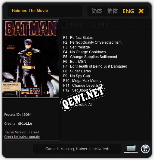 Batman: The Movie: ТРЕЙНЕР И ЧИТЫ (V1.0.87)