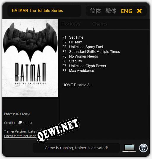 BATMAN The Telltale Series: Читы, Трейнер +8 [dR.oLLe]