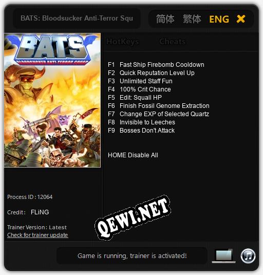 BATS: Bloodsucker Anti-Terror Squad: Читы, Трейнер +9 [FLiNG]