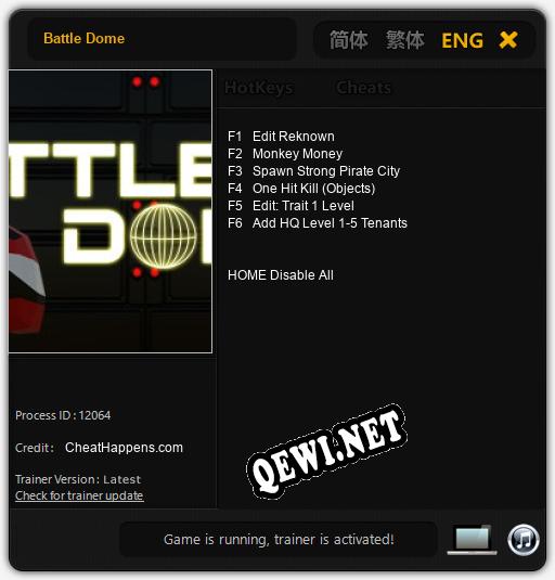 Battle Dome: ТРЕЙНЕР И ЧИТЫ (V1.0.78)