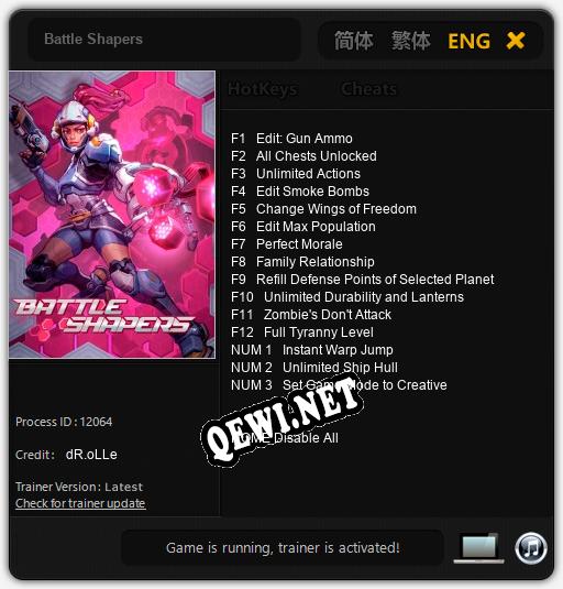 Battle Shapers: ТРЕЙНЕР И ЧИТЫ (V1.0.2)