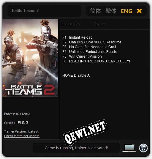 Battle Teams 2: Трейнер +6 [v1.6]
