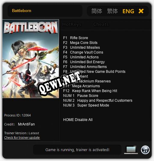 Battleborn: Трейнер +15 [v1.1]