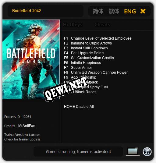 Battlefield 2042: Трейнер +12 [v1.4]