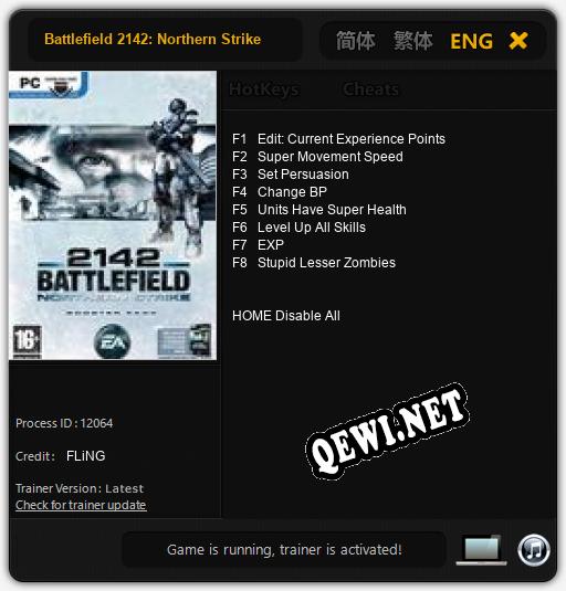 Battlefield 2142: Northern Strike: ТРЕЙНЕР И ЧИТЫ (V1.0.39)