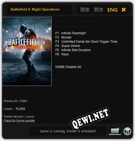 Battlefield 4: Night Operations: ТРЕЙНЕР И ЧИТЫ (V1.0.88)
