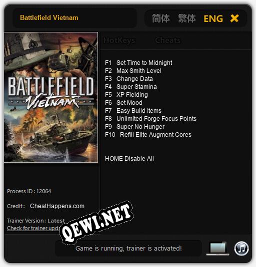 Battlefield Vietnam: Читы, Трейнер +10 [CheatHappens.com]