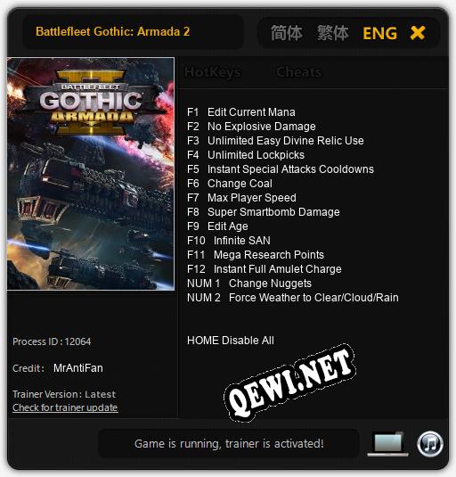 Battlefleet Gothic: Armada 2: Читы, Трейнер +14 [MrAntiFan]