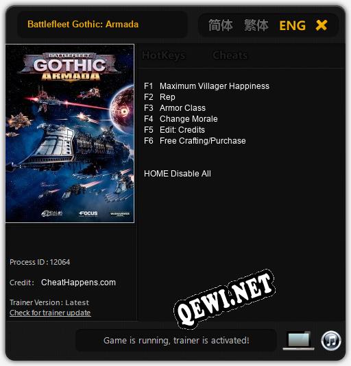 Battlefleet Gothic: Armada: Трейнер +6 [v1.2]