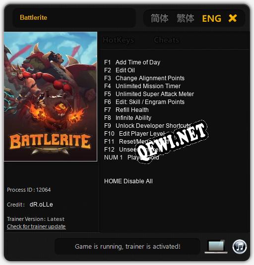 Трейнер для Battlerite [v1.0.6]