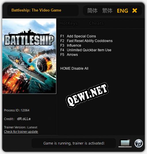 Battleship: The Video Game: ТРЕЙНЕР И ЧИТЫ (V1.0.51)