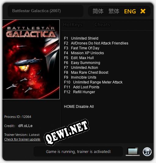 Battlestar Galactica (2007): Читы, Трейнер +12 [dR.oLLe]