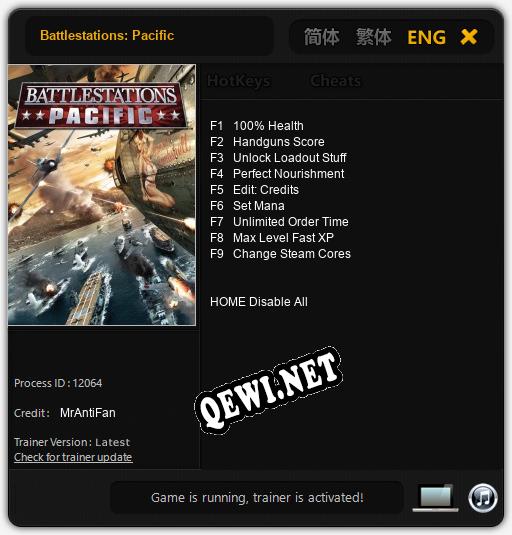 Battlestations: Pacific: Трейнер +9 [v1.5]
