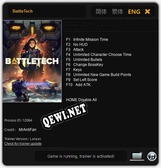 BattleTech: ТРЕЙНЕР И ЧИТЫ (V1.0.26)