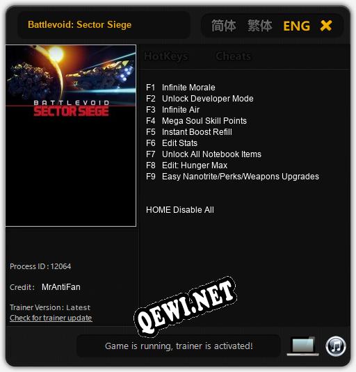 Battlevoid: Sector Siege: Читы, Трейнер +9 [MrAntiFan]