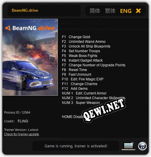 BeamNG.drive: Трейнер +15 [v1.1]