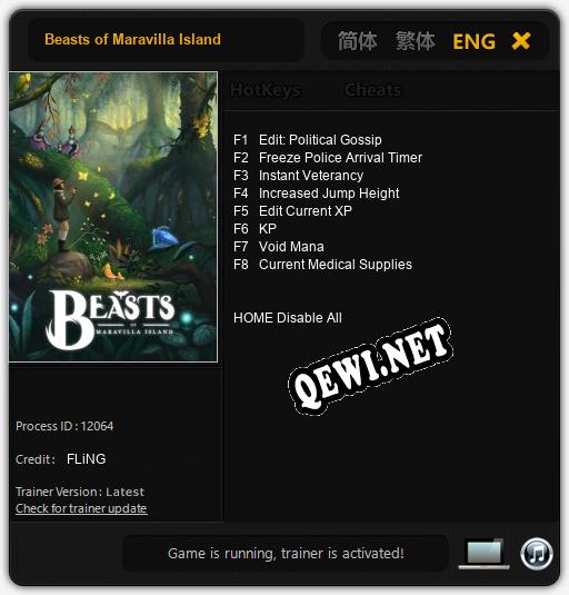 Beasts of Maravilla Island: Трейнер +8 [v1.6]