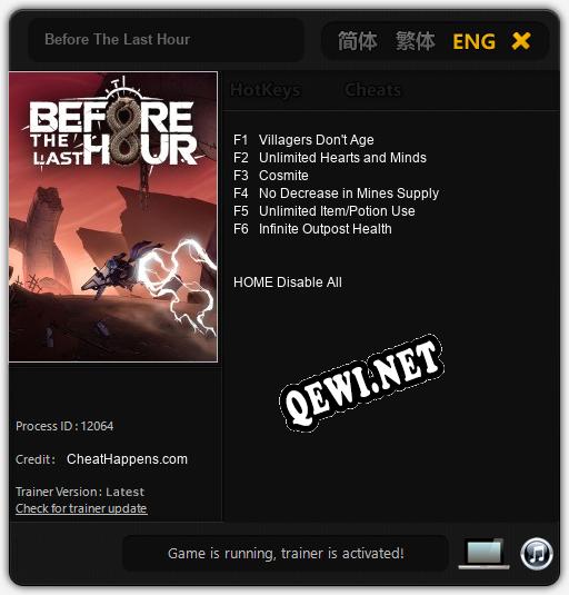 Before The Last Hour: Трейнер +6 [v1.7]