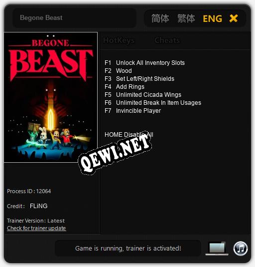 Begone Beast: Трейнер +7 [v1.2]