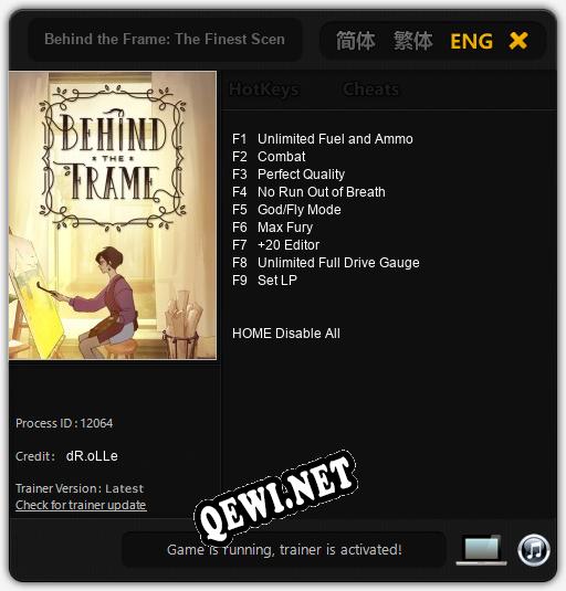 Трейнер для Behind the Frame: The Finest Scenery [v1.0.8]