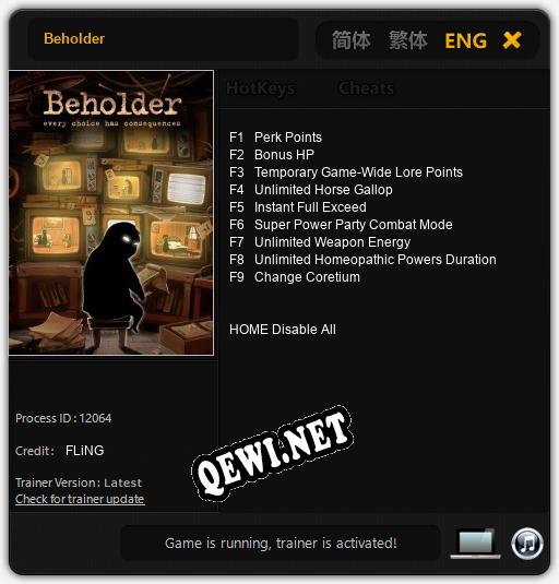 Beholder: ТРЕЙНЕР И ЧИТЫ (V1.0.2)