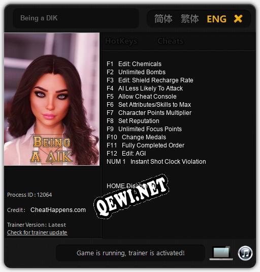 Being a DIK: Трейнер +13 [v1.1]