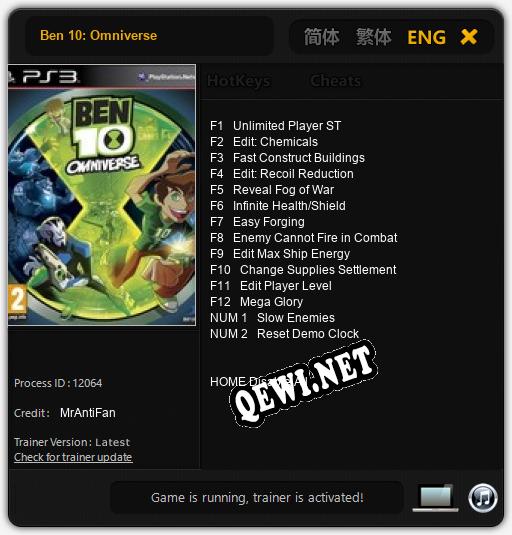Трейнер для Ben 10: Omniverse [v1.0.8]