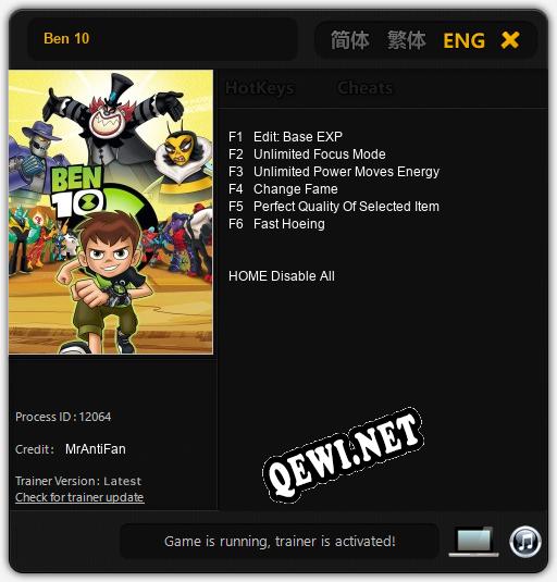 Ben 10: Читы, Трейнер +6 [MrAntiFan]