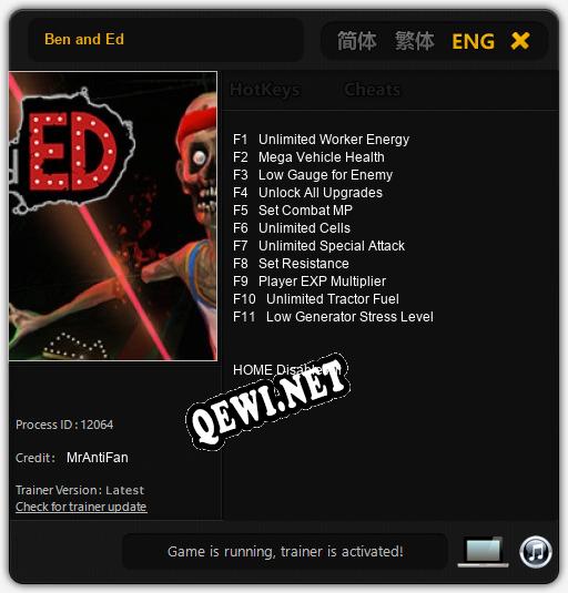 Ben and Ed: Трейнер +11 [v1.5]