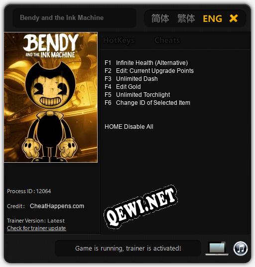 Bendy and the Ink Machine: ТРЕЙНЕР И ЧИТЫ (V1.0.68)